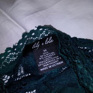 Green Lace Dress Womens M